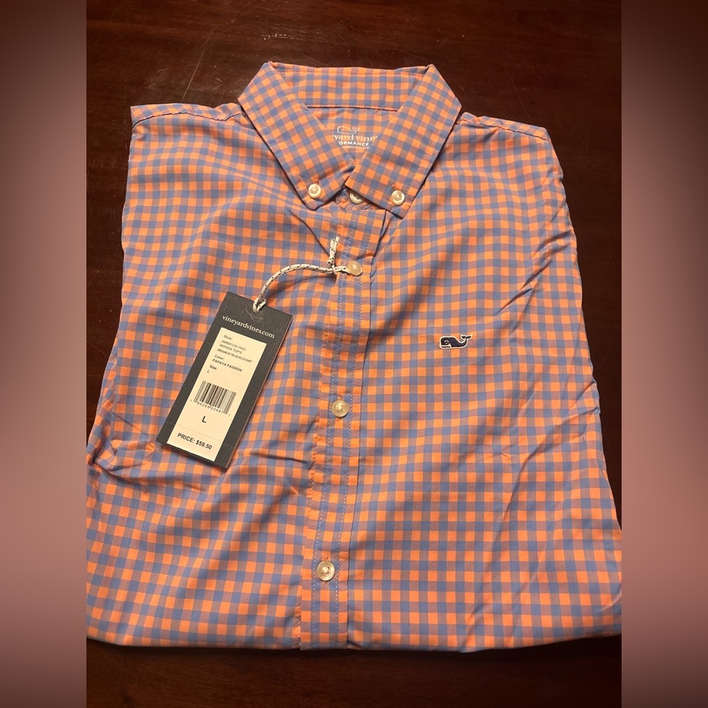 Vineyard Vines Long Sleeve Button Down Boys Size L